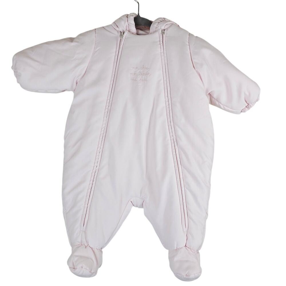 Petit Bateau Made In France Light Pink Body Suit Winter Baby 6 Months